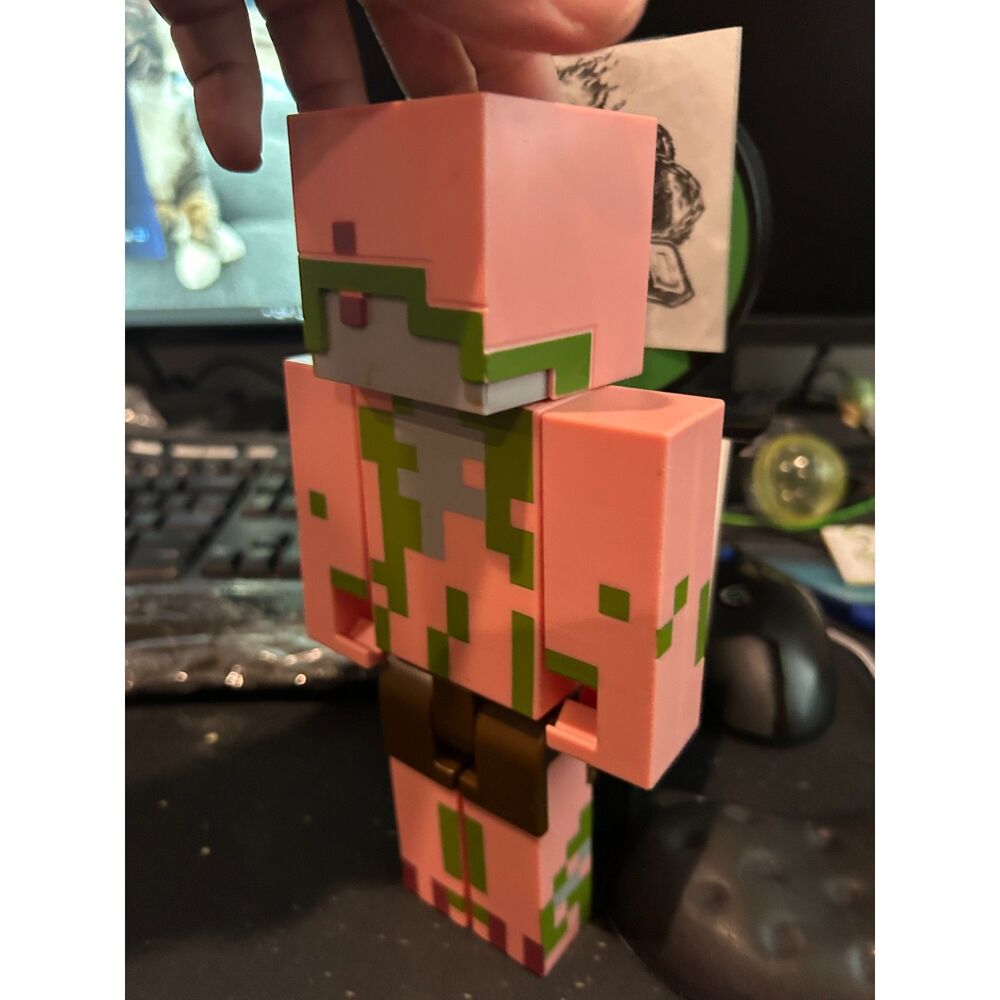 Minecraft Zombie Pigman Large Poseable Action Figure 9" Mojang